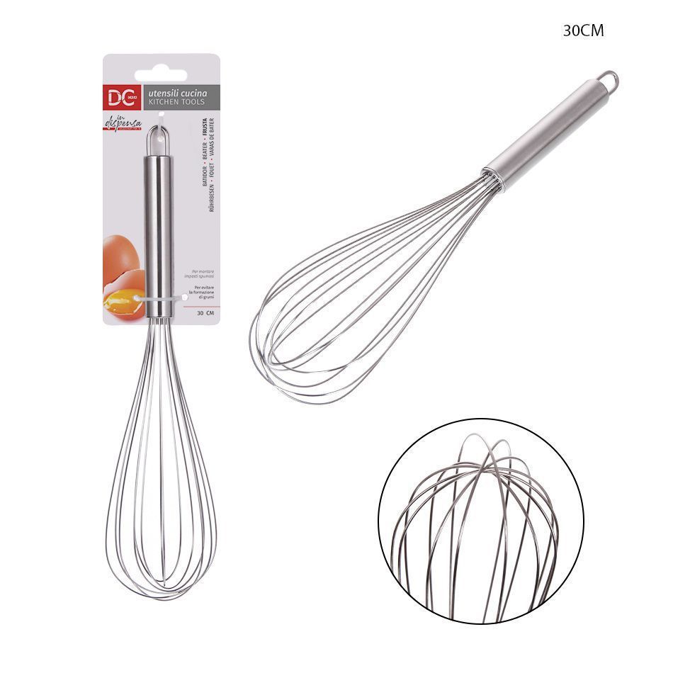 Batidor de acero inoxidable 30cm - Utensilios de cocina