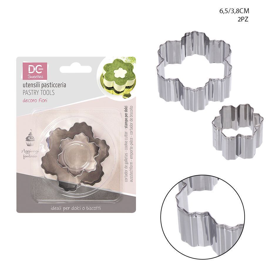 Molde de flores de 3.8-6.5cm 2pz - Herramientas de repostería