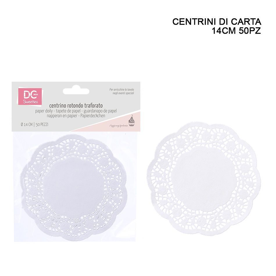 Papel de blonda redonda para pastelería de 14cm 50pz - Utensilios de repostería