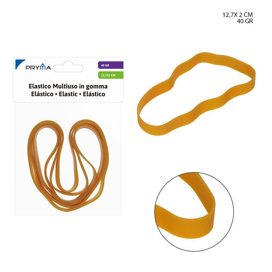 Goma elástica multiuso 12.7x2 cm (40 g) - Artículos de oficina