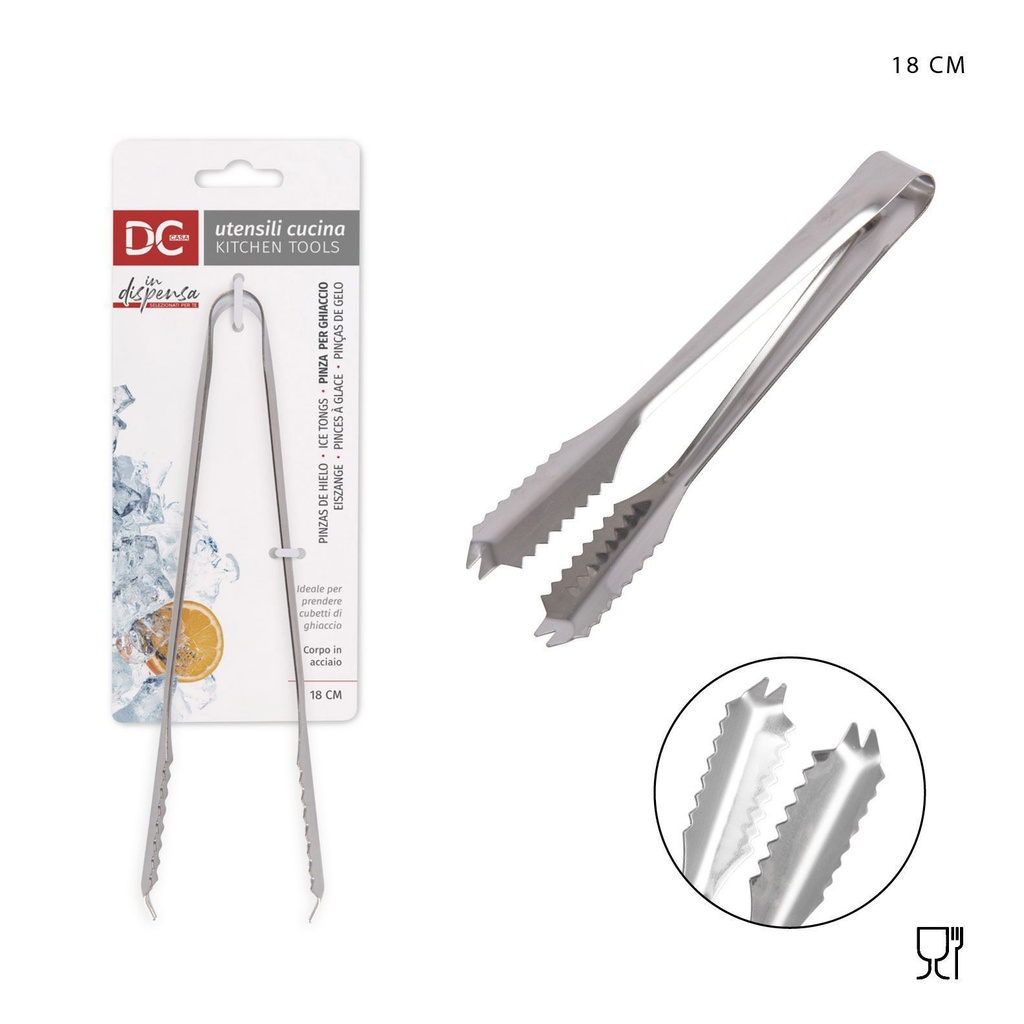 Pinza de hielo de acero (18 cm) - Artículos de cocina