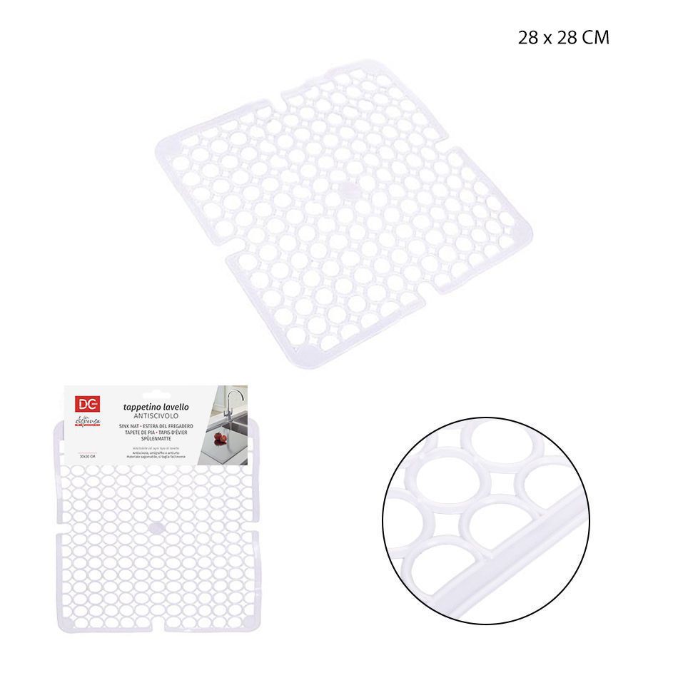 Alfombrilla antideslizante para fregadero 30x30 cm 