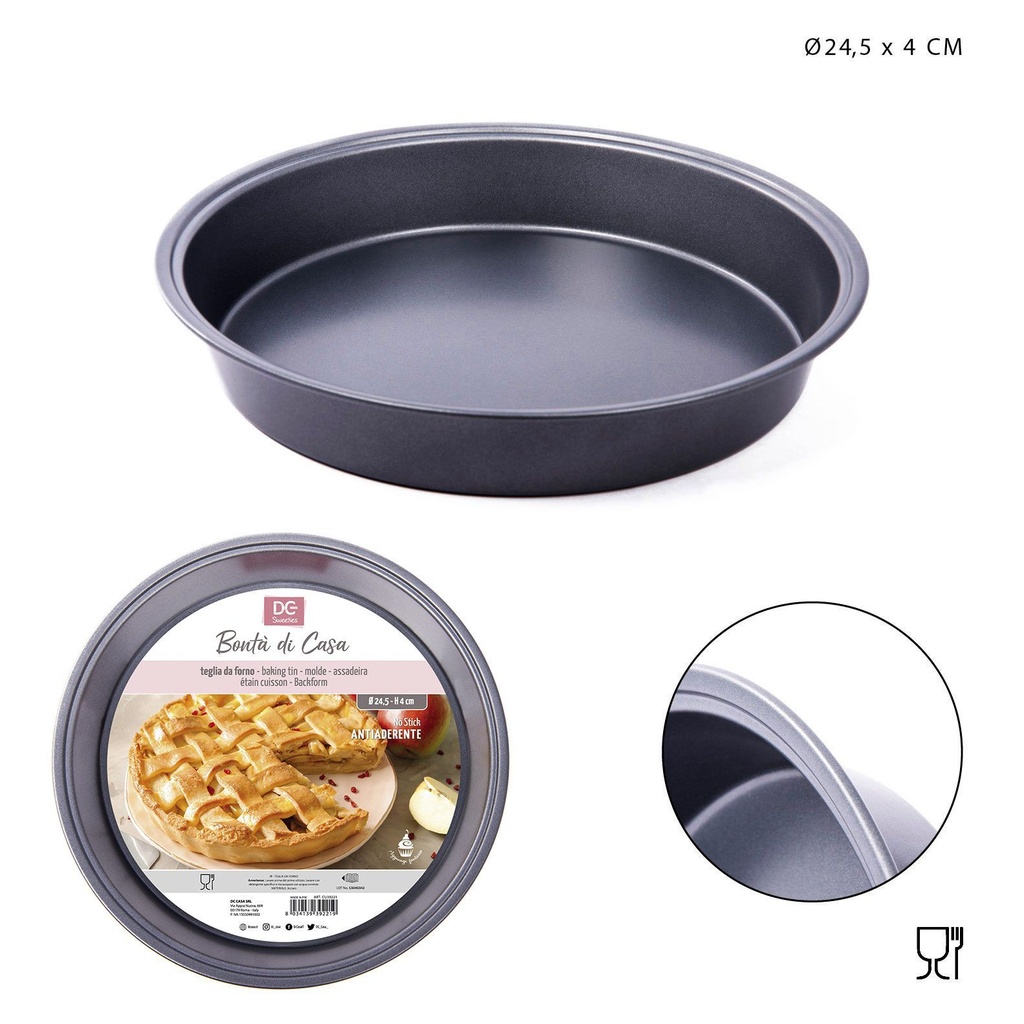 Bandeja redonda para hornear 24.3x4cm - Utensilios de cocina