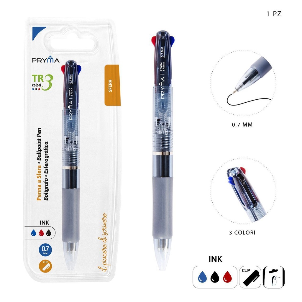Bolígrafo tricolor 0.7MM - Escritura y papelería