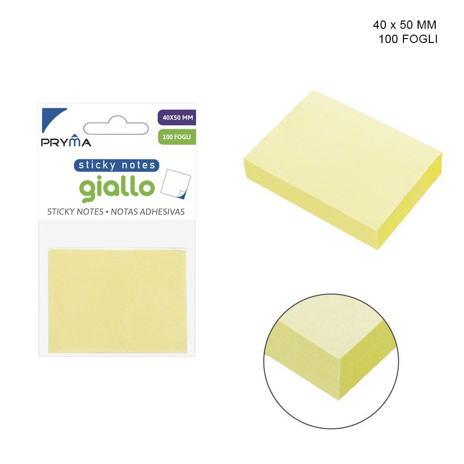 Nota adhesiva 40x50mm, 100 hojas - Material de oficina