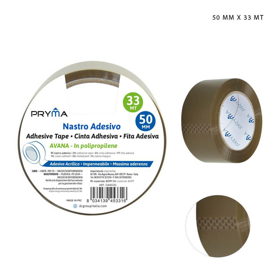 Cinta adhesiva 50MMx33M - Cintas adhesivas