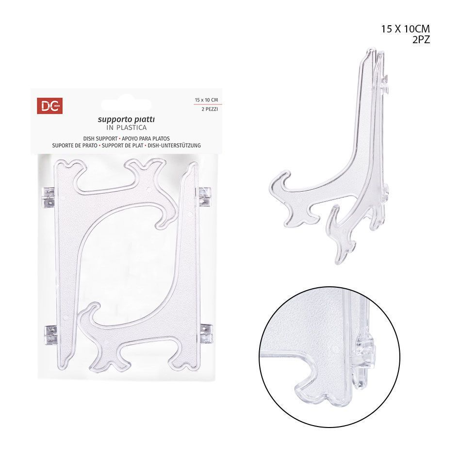 Soporte para platos de plástico 15X10 cm 2 piezas - Accesorios de cocina