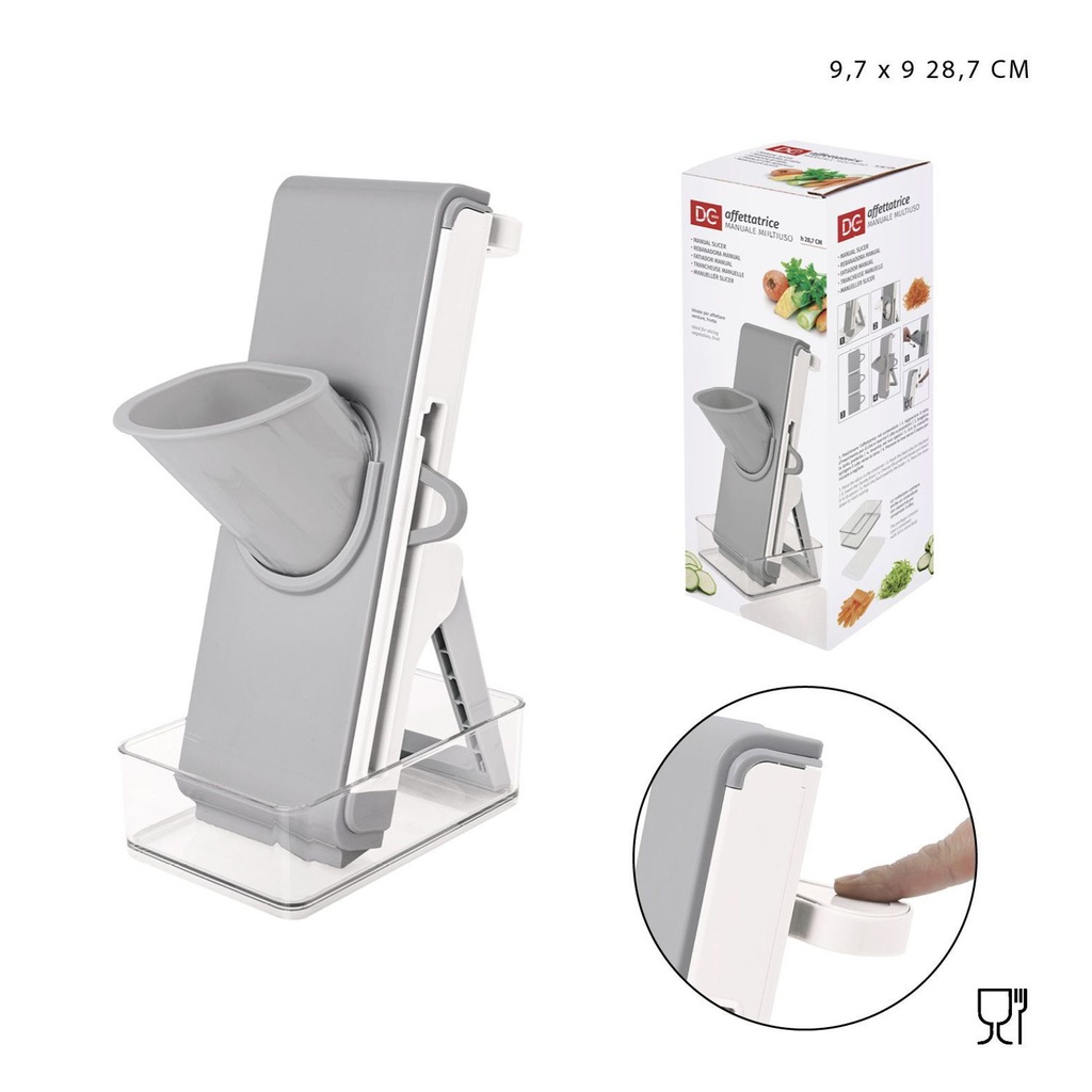 Rebanador multifuncional manual 9.7x9x28.7cm para cortar vegetales