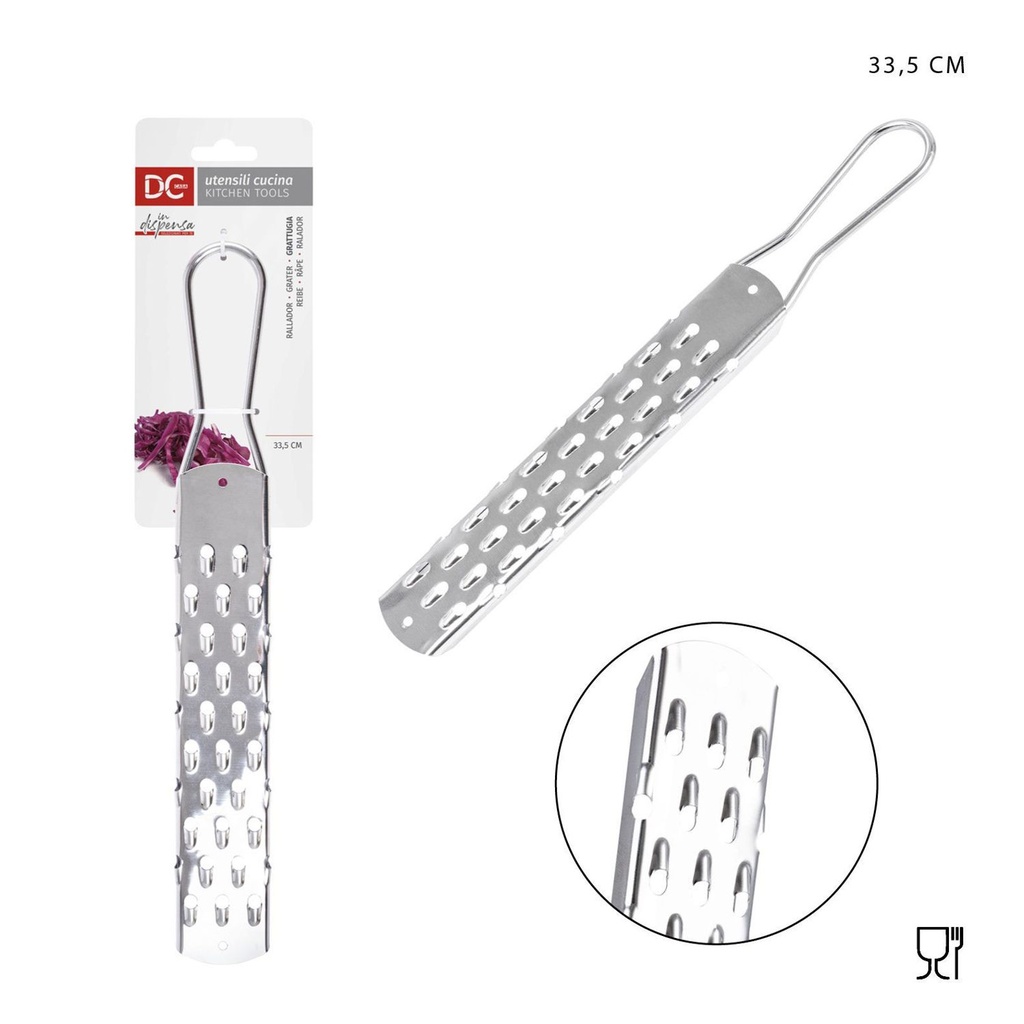 Rallador de acero inoxidable 33.5x3.5 cm - Herramientas de cocina multifuncionales
