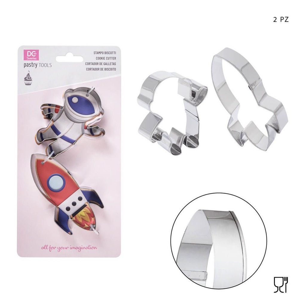 Set molde de astronauta 9.2-11 cm 2 piezas - Moldes para repostería