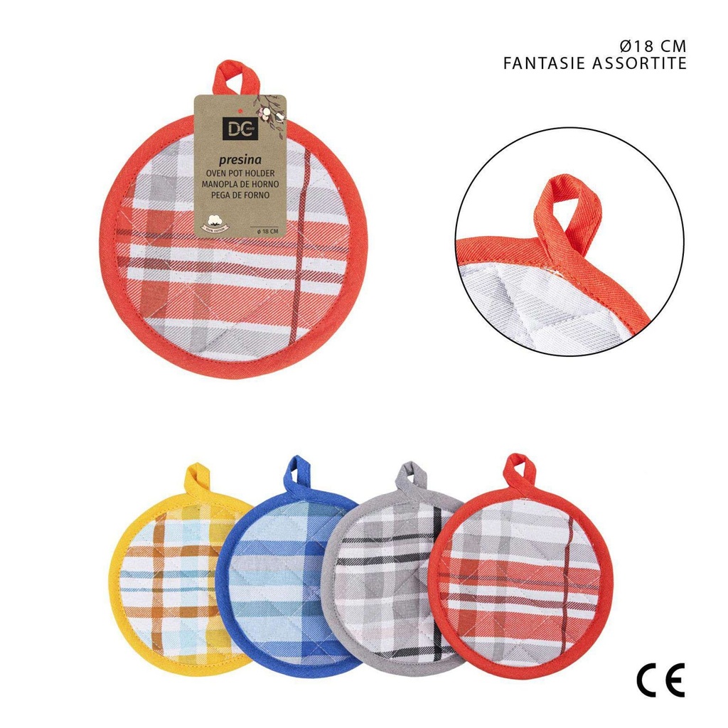 Agarra redonda de cocina rayada 18 cm - Utensilios de cocina