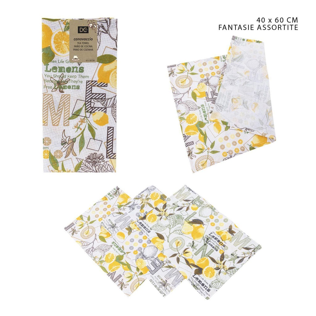 Paño de cocina limón 40x60 cm - Manteles y accesorios de cocina