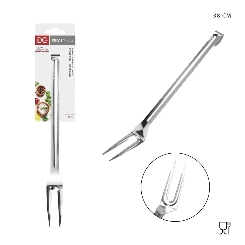 Tenedor grande de acero inoxidable 38 cm - Utensilios de cocina