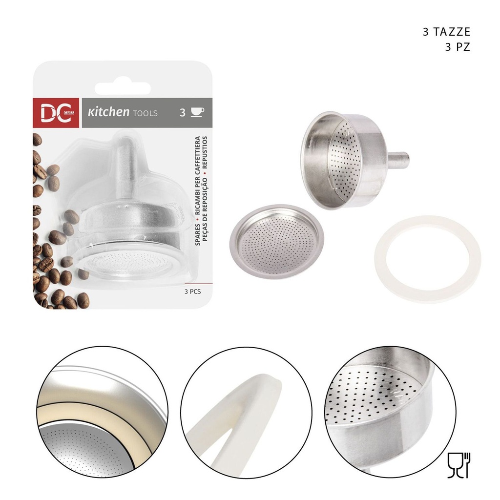 Repuestos para cafetera 3pz - Utensilios de cocina