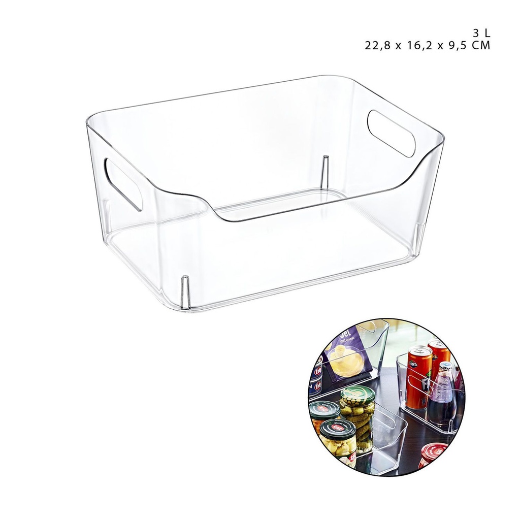 Cesta de almacenamiento 22.8X16.2X9.5 CM, 3LT - Plásticos