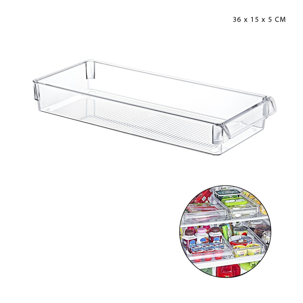 Cesta de almacenamiento de plástico 36x15x5 cm - Almacenamiento en casa