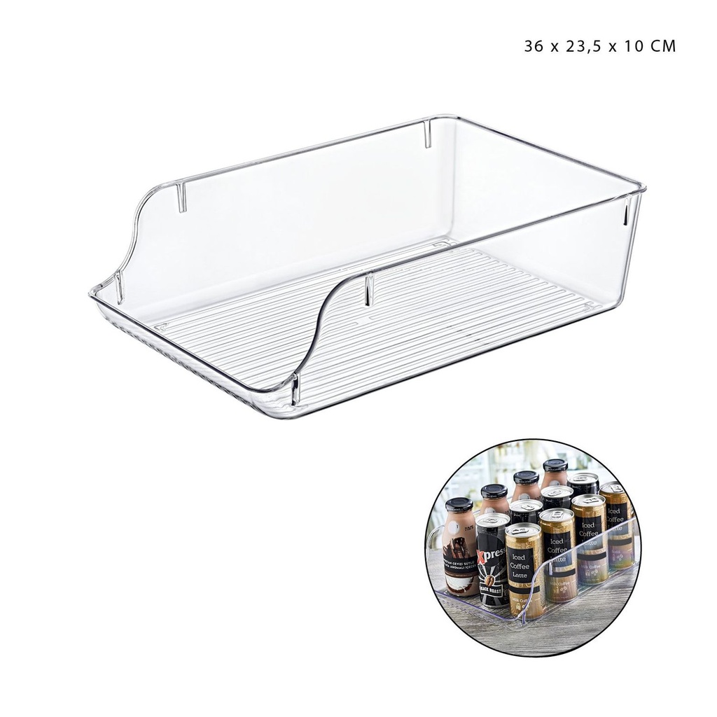 Cesta de almacenamiento de plástico 36x23.5x10 cm - Organizadores de plástico