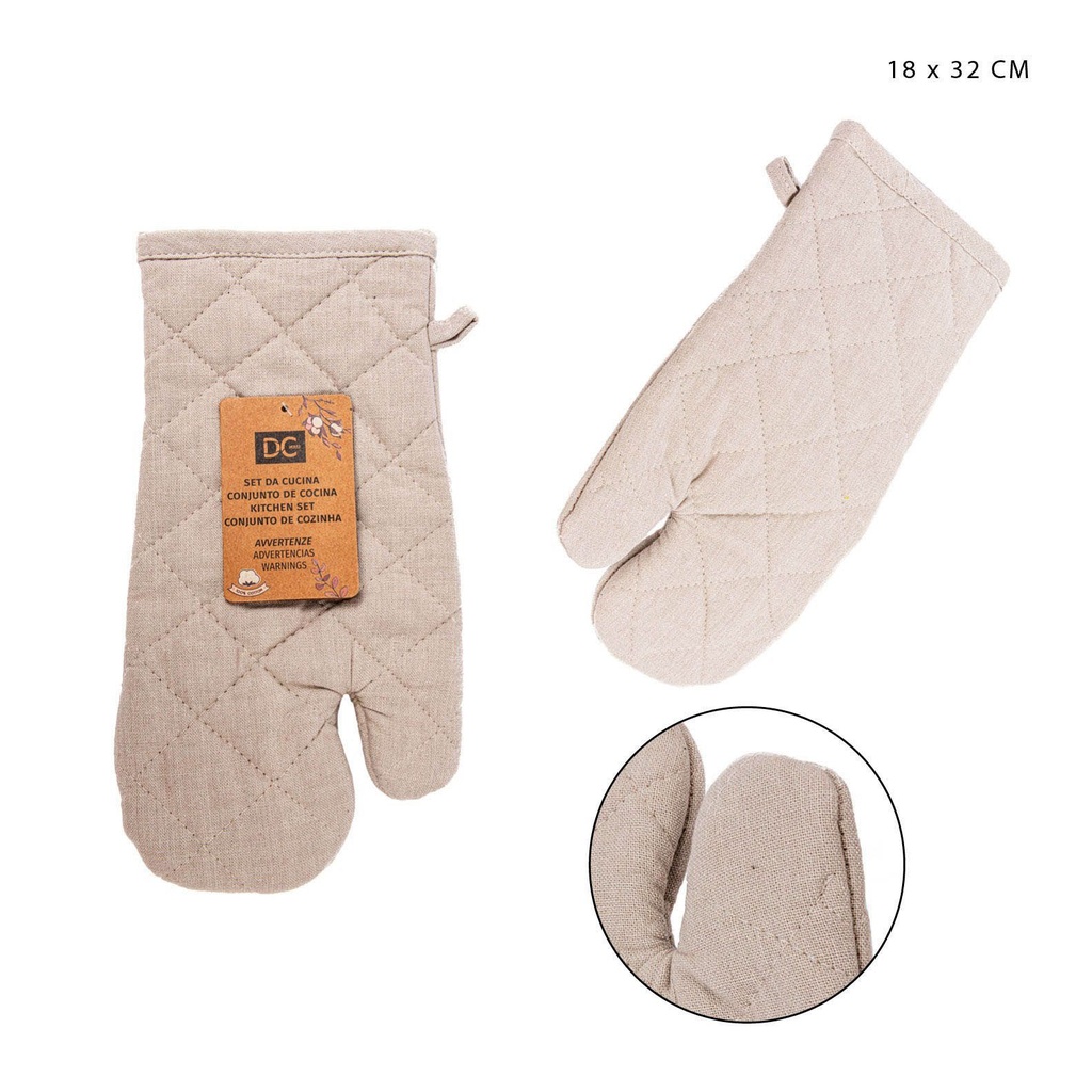 Manopla de horno gris 18X32CM - Accesorios de cocina