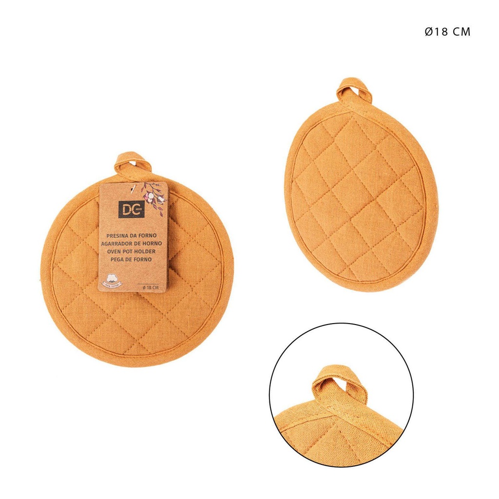 Agarrador de cocina redondo beige 18CM - Accesorios de cocina