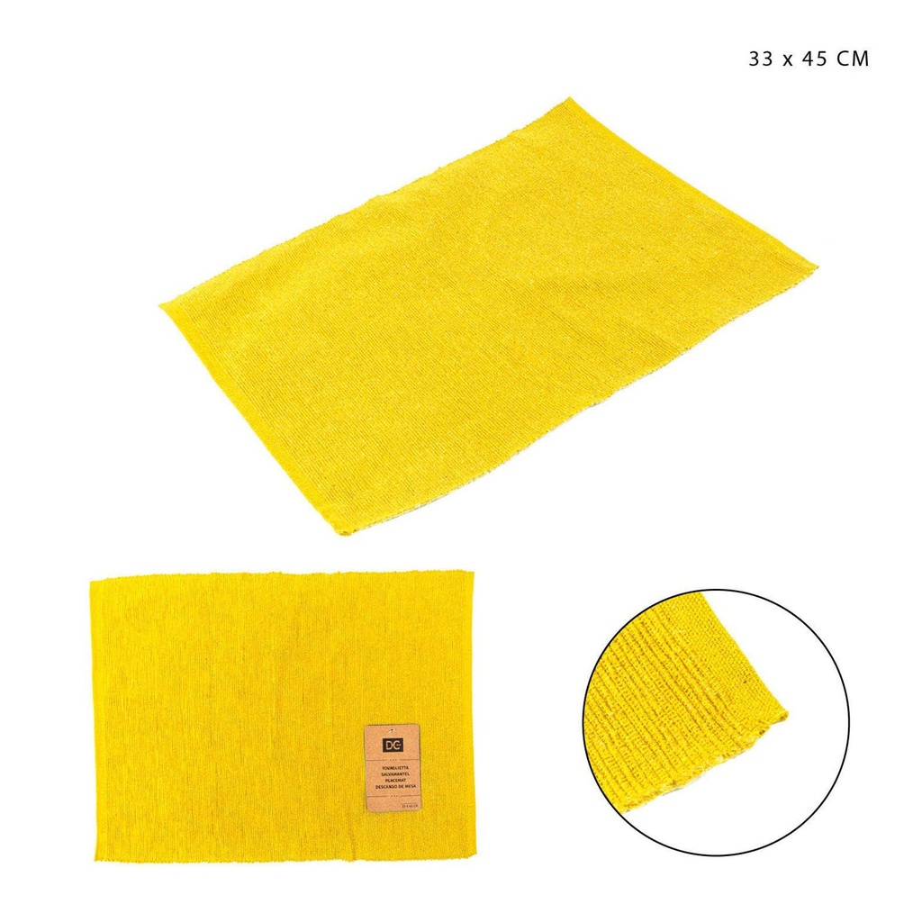 Salvamantel de algodón amarillo 33x45 cm - Accesorios de cocina
