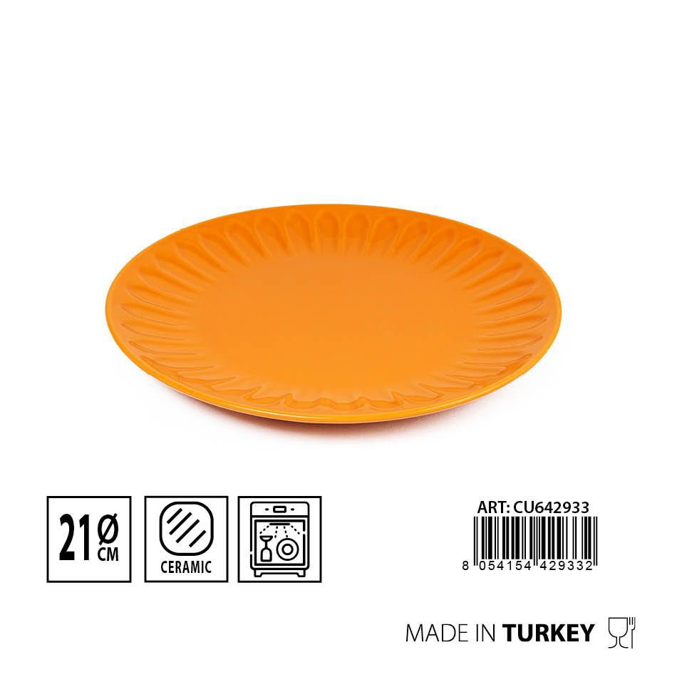 Plato fruta Badem amarillo 21cm - Cerámica de mesa 