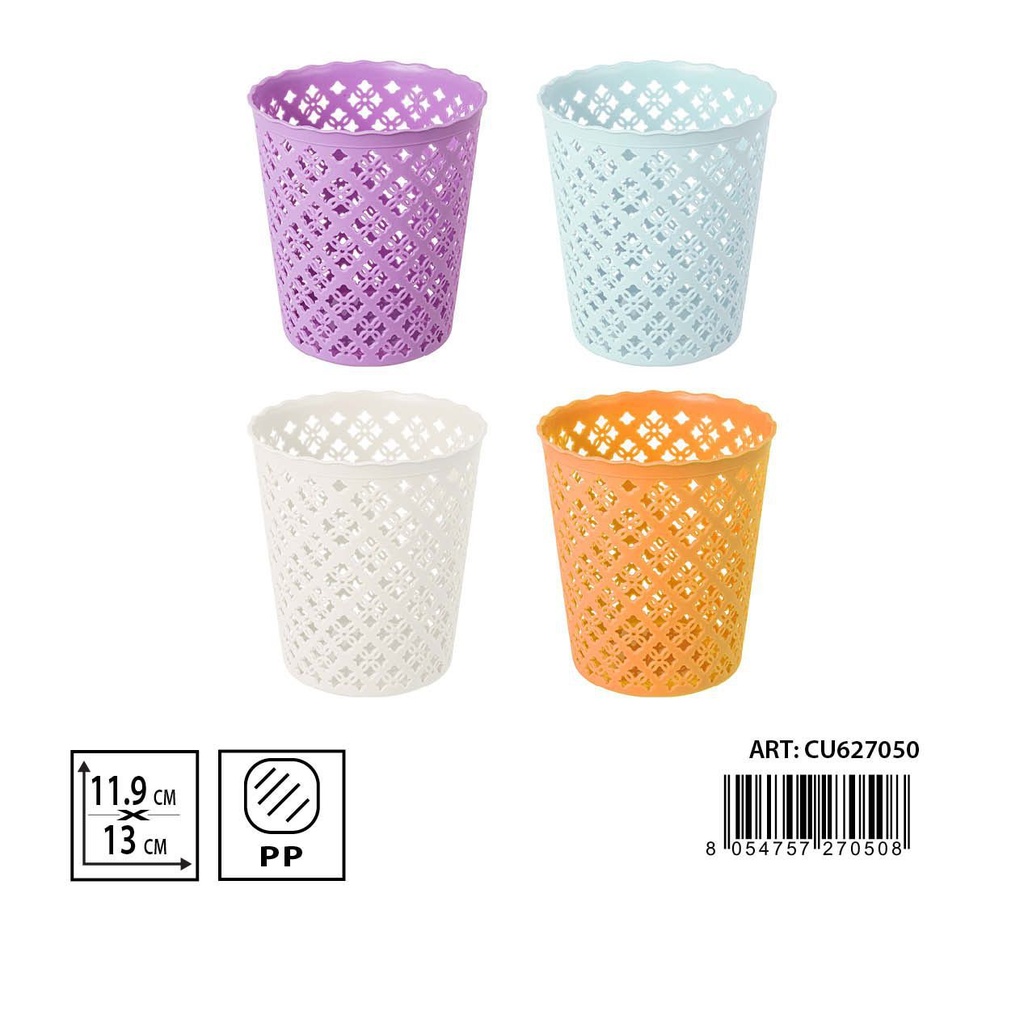 Cesta multiusos perforada 11.9X13CM - Artículos de plástico y organización