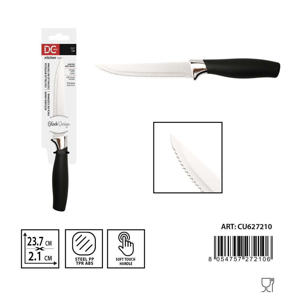 Cuchillo filetero de 23.7x2.1x2.3cm con tacto suave