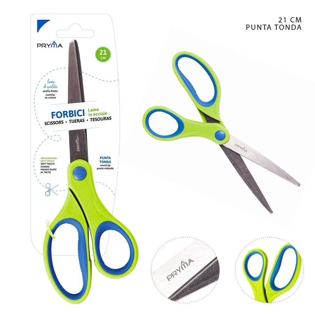 Tijeras bicolor 21 cm - Accesorios de papelería