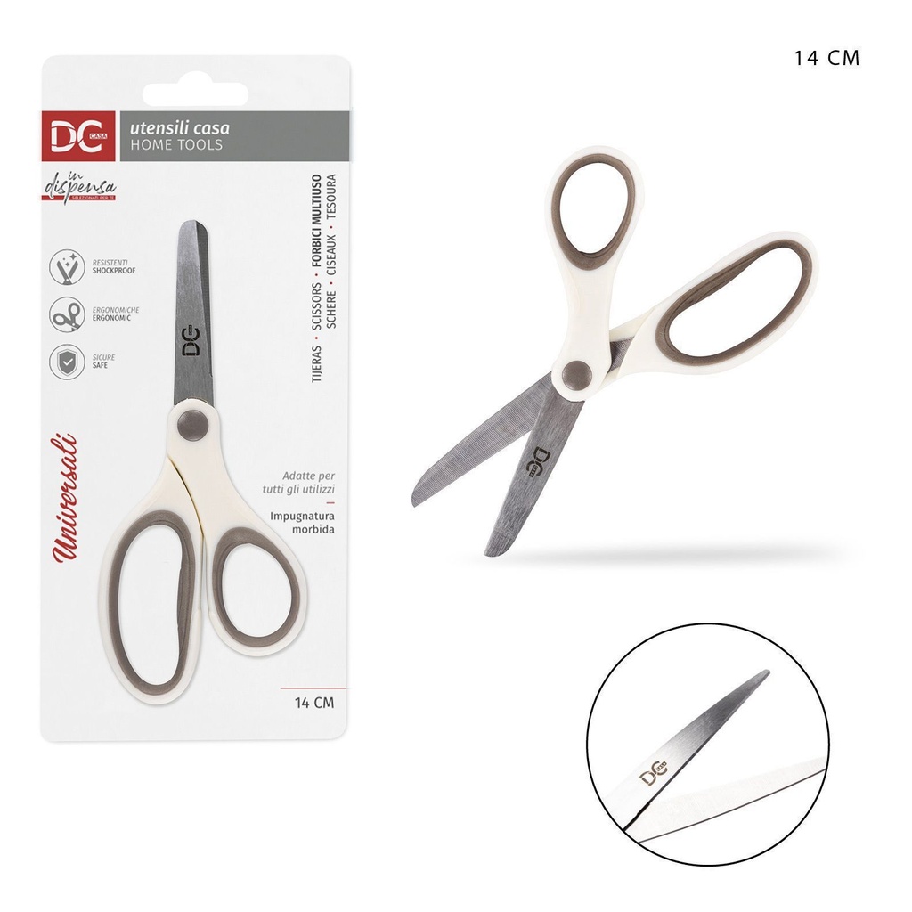 Tijeras multiusos bicolor 14 cm - Utensilios de cocina