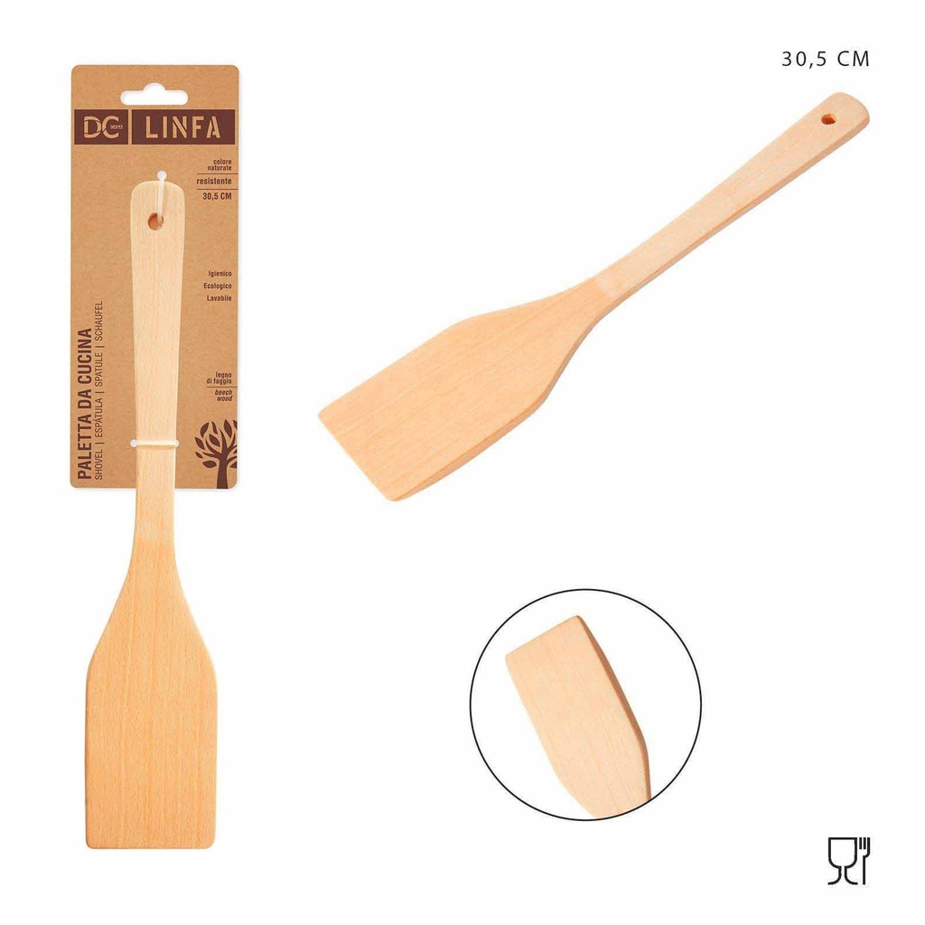 Espátula plana de madera 30.5x6cm - Herramientas de cocina