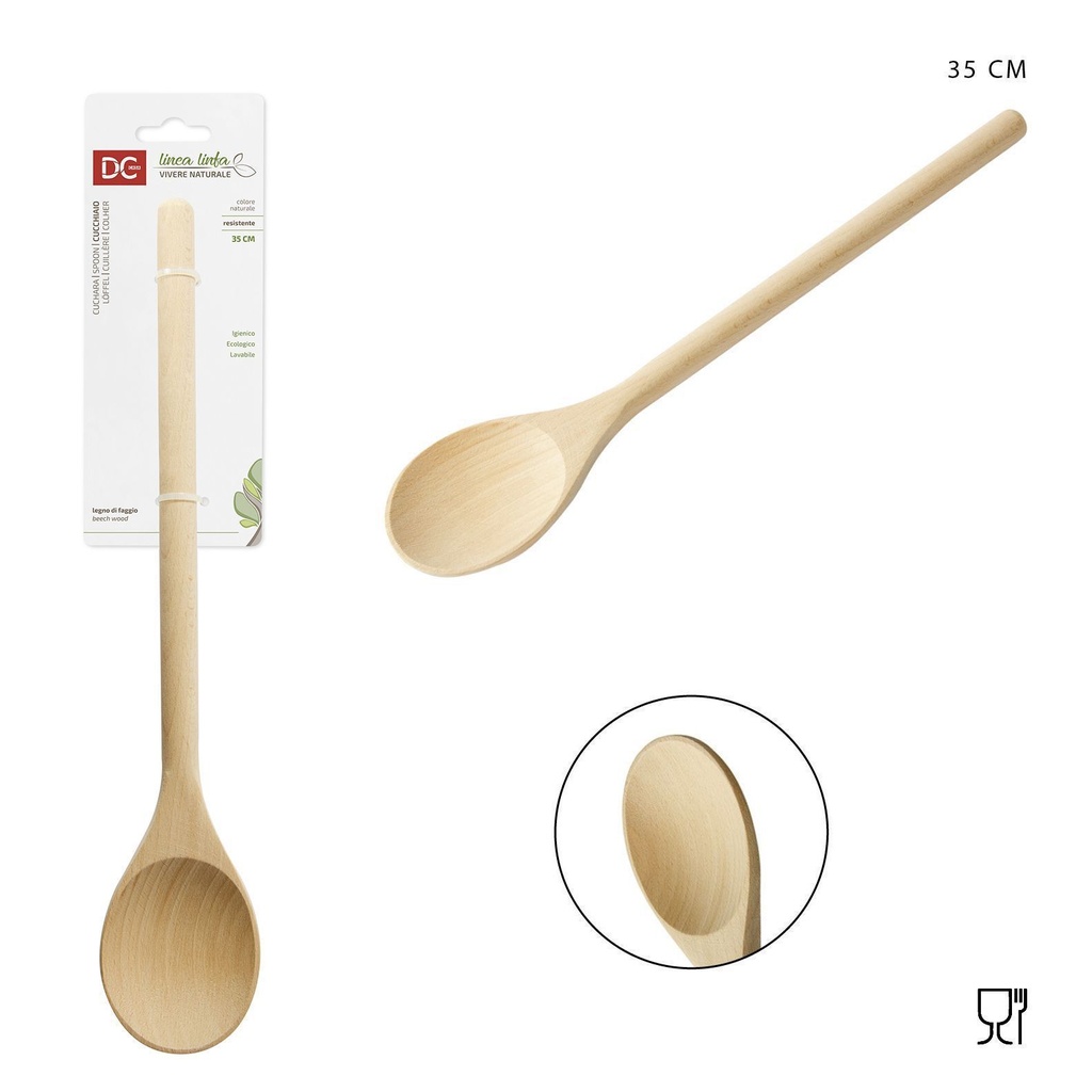 Cuchara pala de madera 35x7 cm - Accesorios de cocina