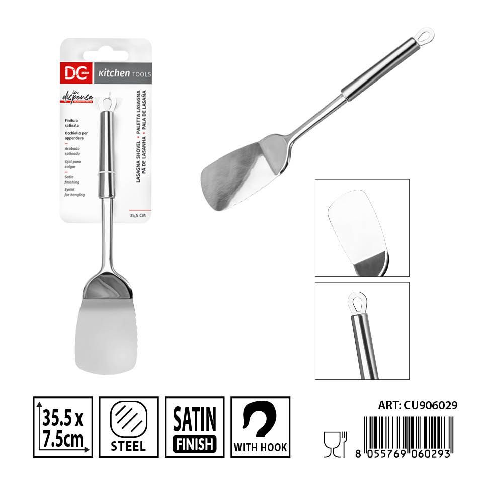 Espátula de acero satinado 36.5x7.5cm - Utensilios de cocina