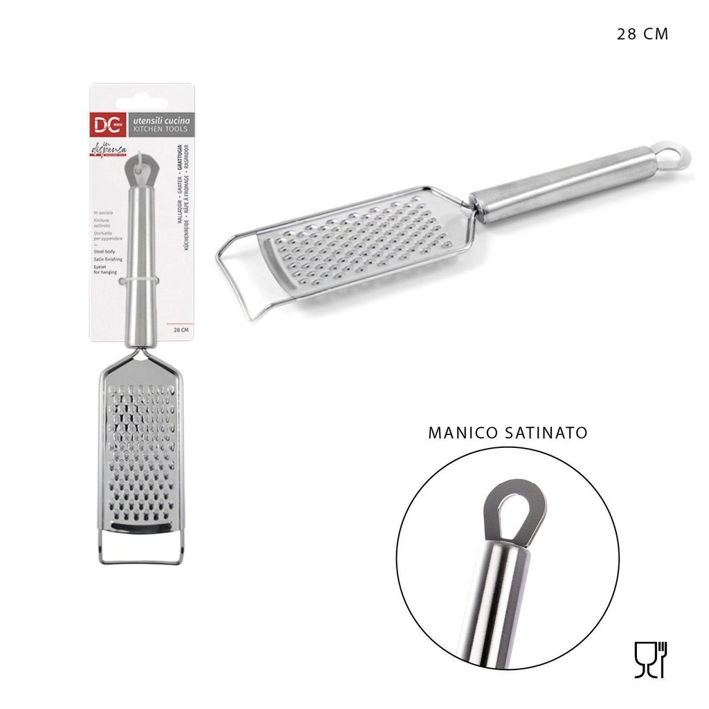 Rallador de acero inoxidable 28x5.5 cm - Utensilios de cocina