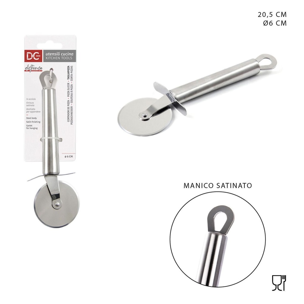 Cortador de pizza acero inoxidable 20.5x6 cm - Utensilios de cocina