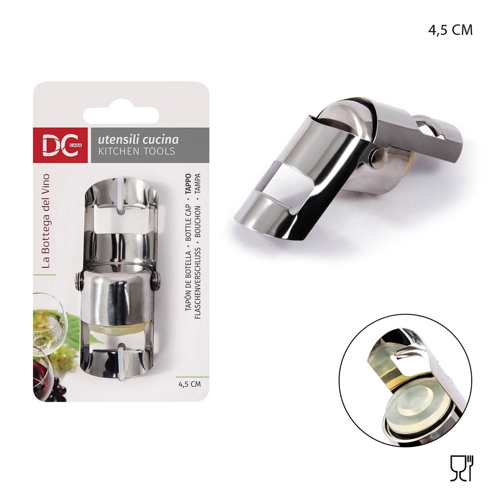 Tapa de botella de acero inoxidable 9.5x3.5x4.5 cm - Utensilios de cocina