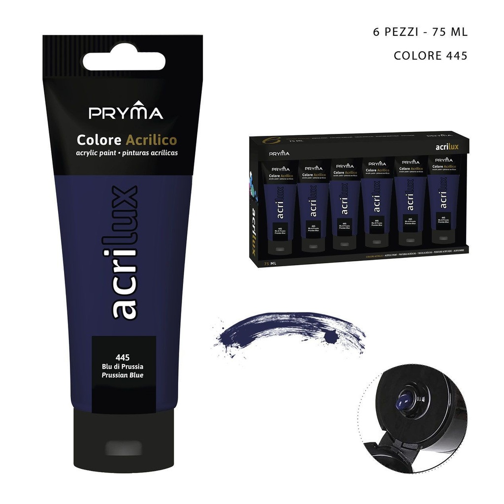 Pintura acrílica 75ML N.445 azul de Prusia - Material de arte