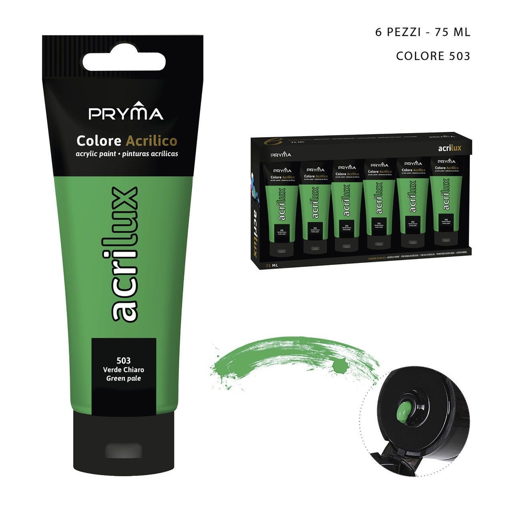 Pintura acrílica 75ML N.503 verde claro - Material de arte