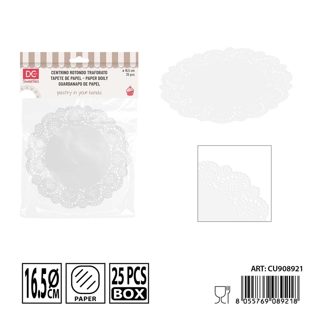 Papel para pasteles redondo 16.5 cm 25PZ - Accesorios de repostería