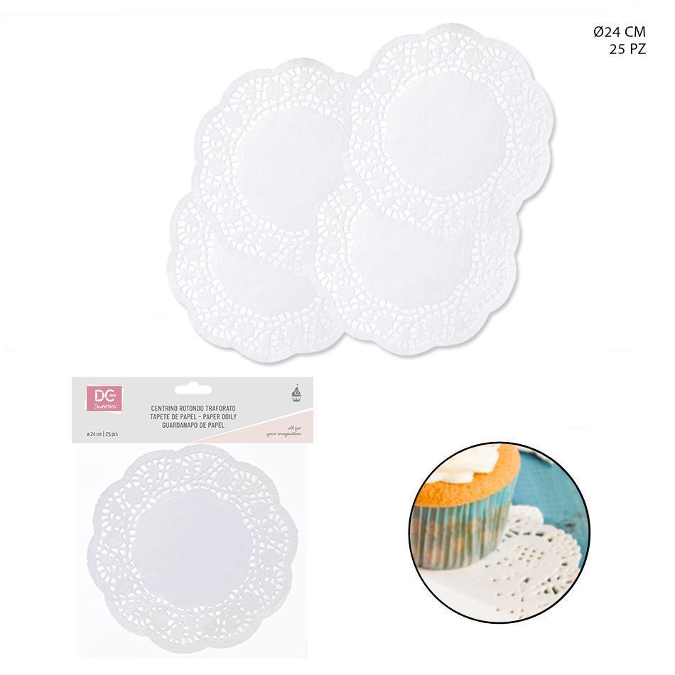 Papel para hornear redondo 24 cm - 25 piezas