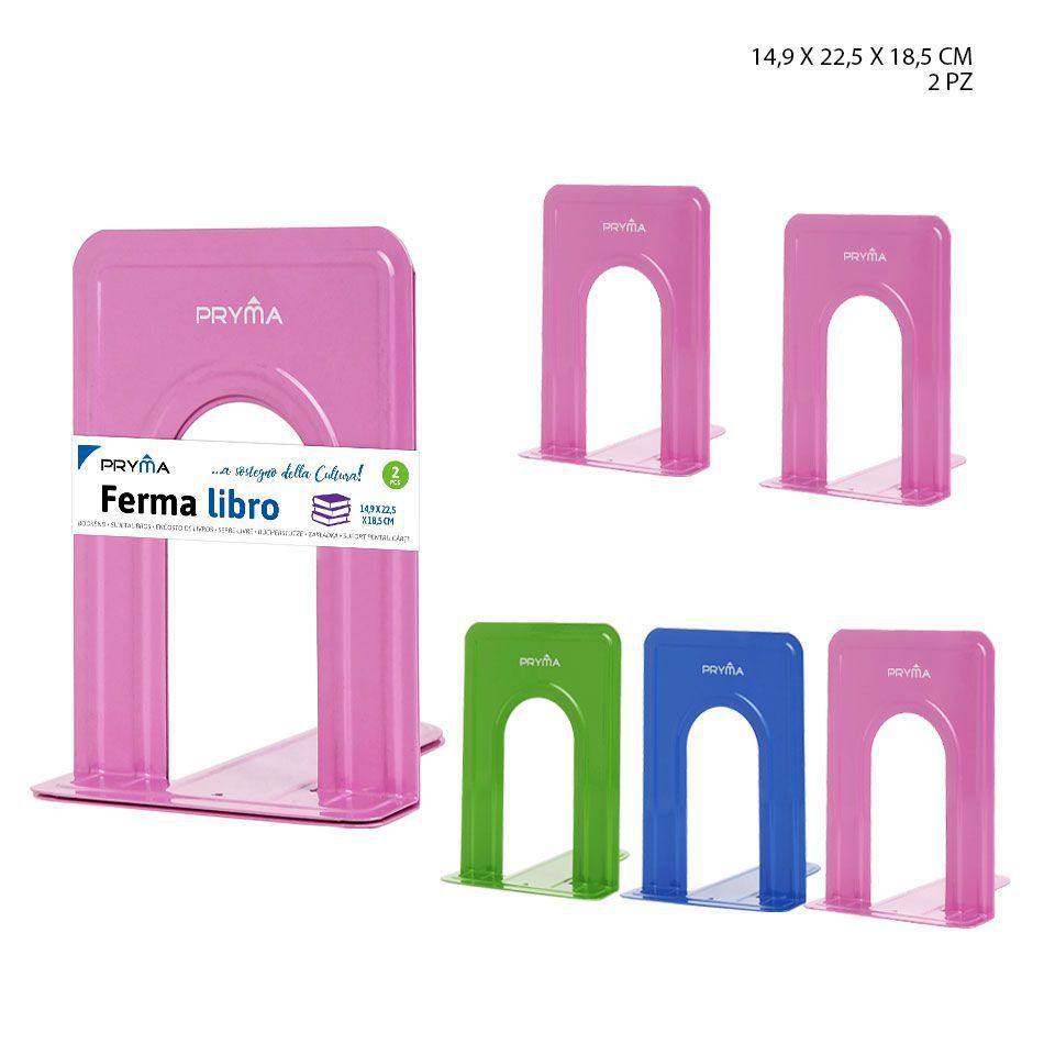Marcador de libro con base curva 14.9x22.5x18.5 cm 382 g 2 piezas - Soportes y organizadores de libros