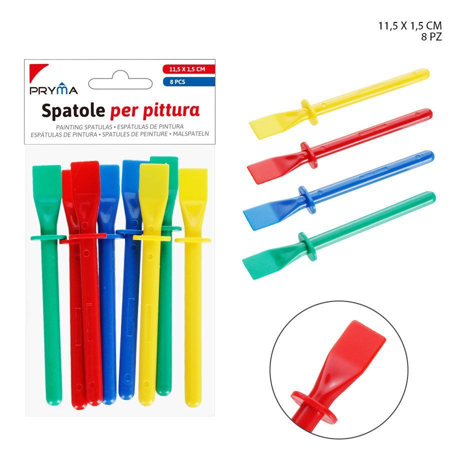 Espátulas para mezclar colores 11.5X1.5CM 8PZ - Material de arte