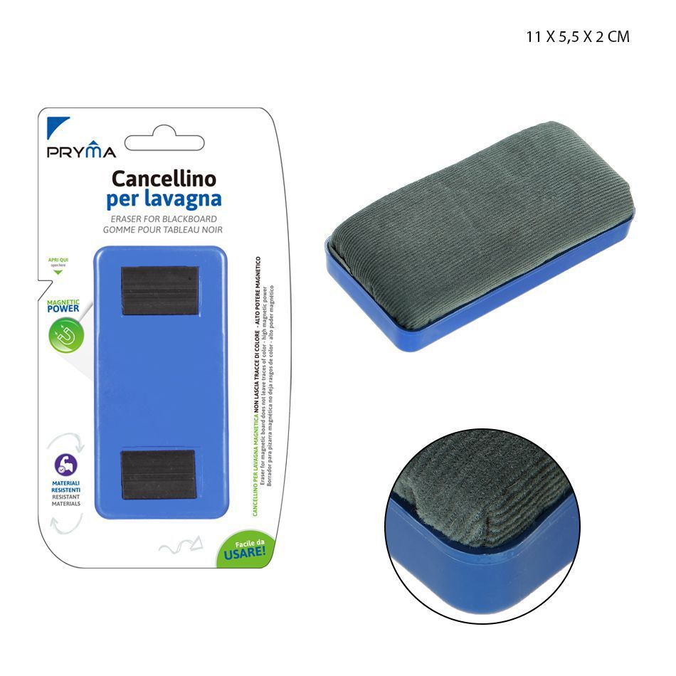 Borrador de pizarra magnético 11x5.5x2cm - Materiales para aula