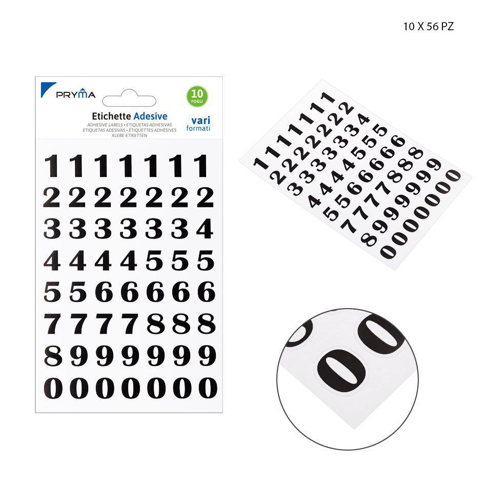 Etiqueta adhesiva de números 56 pcs 10 pcs - Papelería y etiquetas