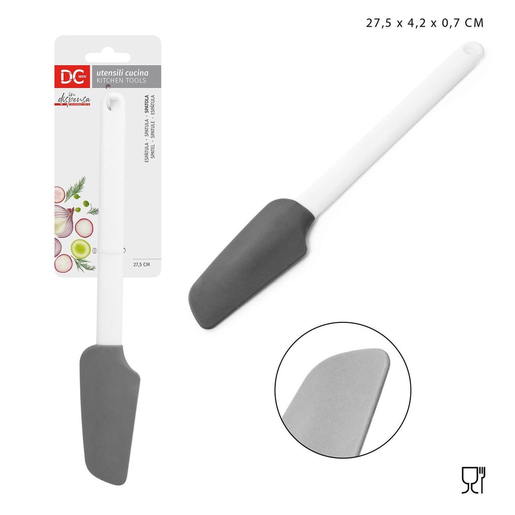 Espátula de silicona 27.5x4.5x0.7cm para cocina