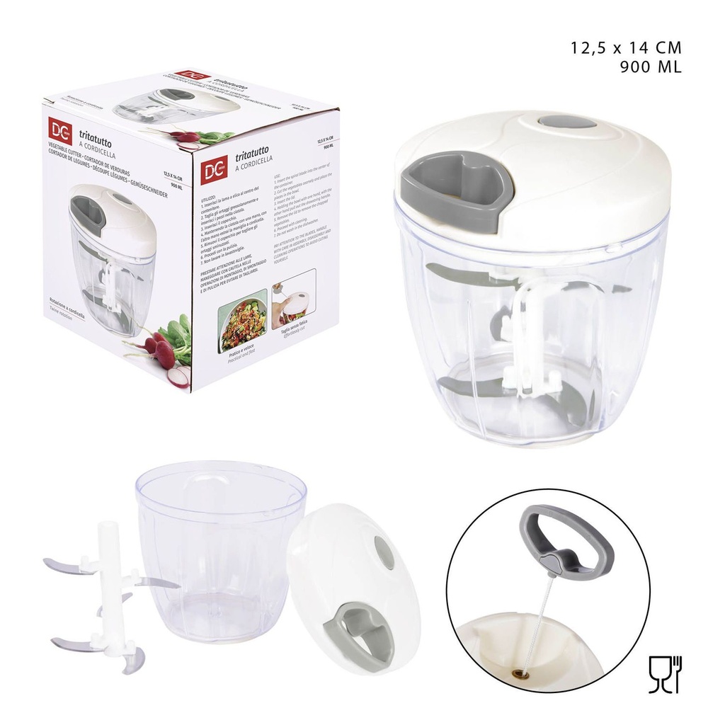 Cortador manual multifuncional 900ml 12.5x14cm para cocina