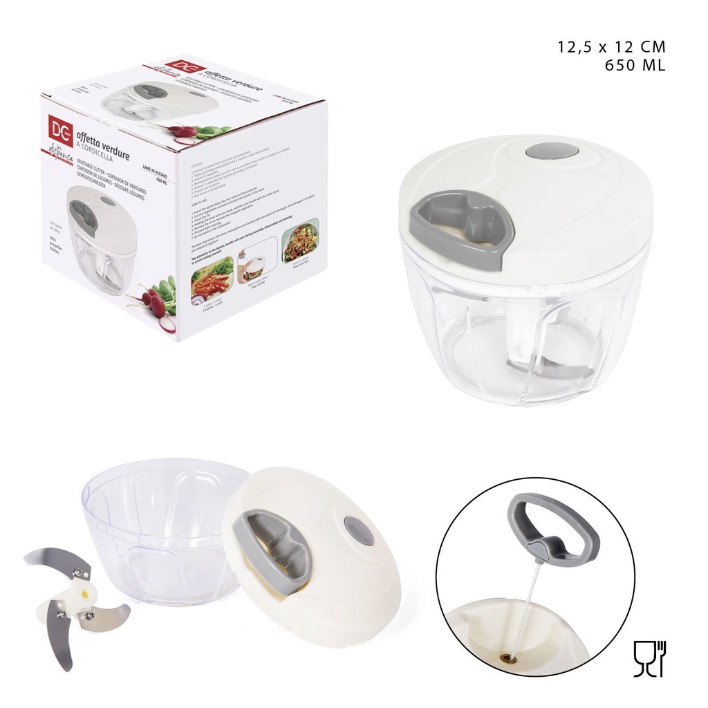 Cortador multifuncional manual 12.5x12 cm 650ml - Utensilios de cocina