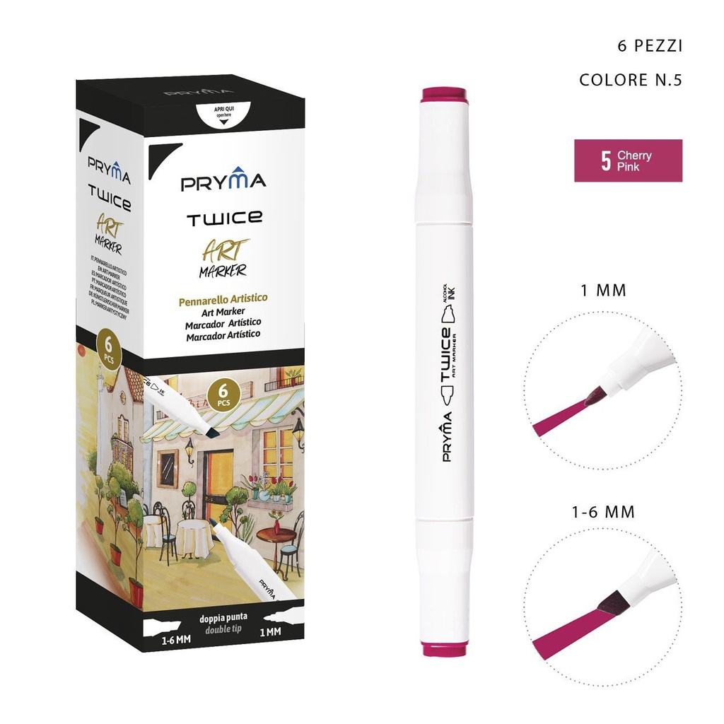 Ratolador de Doble Punta 2-5/3mm Col. 5 - Marcador