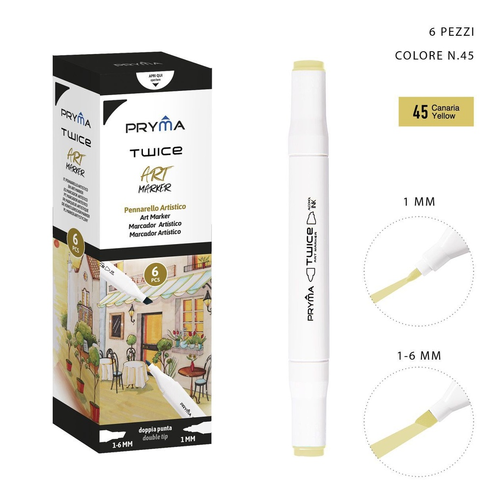 Ratolador de Doble Punta 2-5/3mm Col. 45 - Marcador