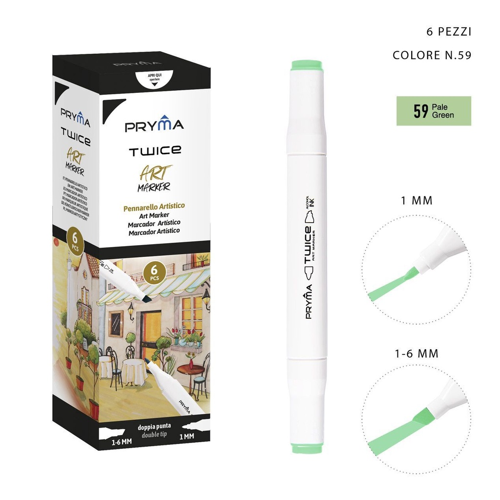 Ratolador de Doble Punta 2-5/3mm Col. 59 - Marcador