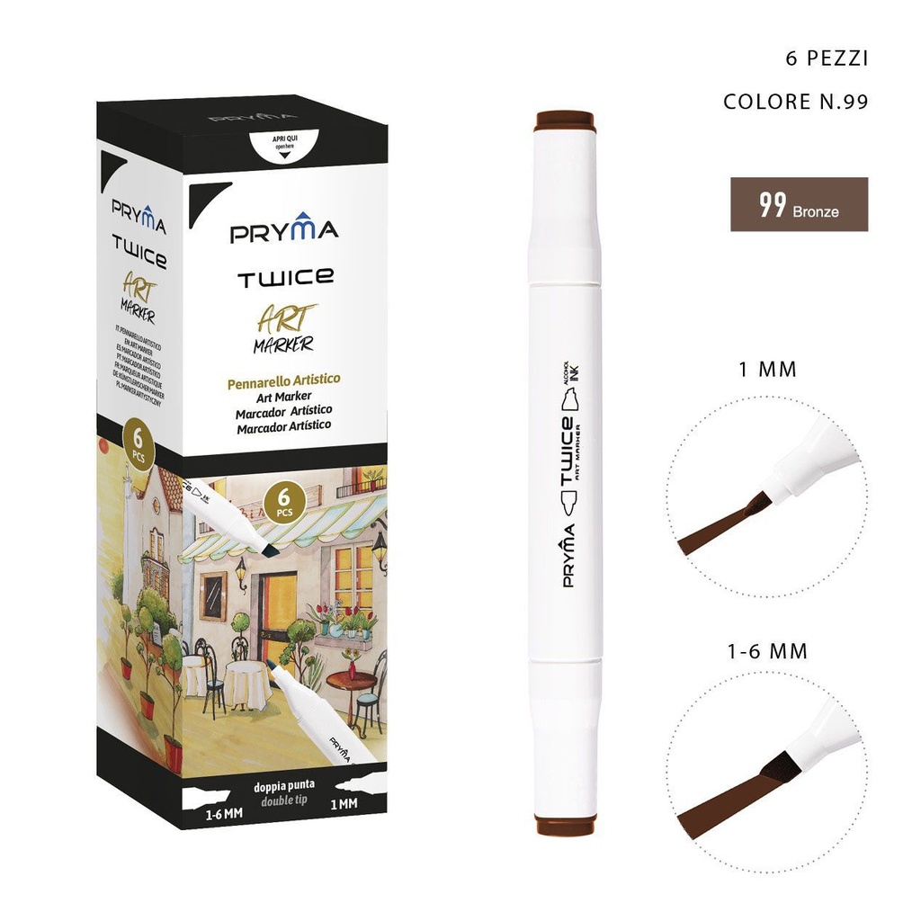 Ratolador de Doble Punta 2-5/3mm Col. 99 - Marcador